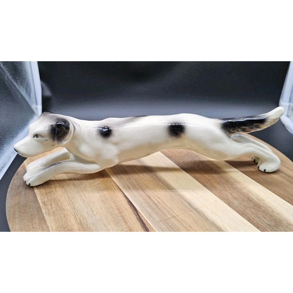 Vintage Hound Dog Figurine‎ Dog Stretching Made In Japan READ DESCRIPTION